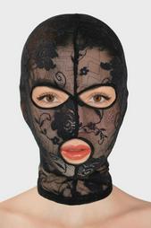 Lace Fetish Hood Black