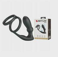 Emoni Penis Ring with Anal Stimulator, USB, 10.2 cm