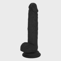 Martin Realistic Dildo with Suction Cup, Liquid Silicone, Black