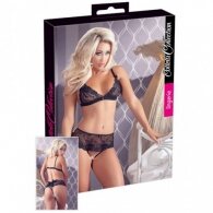 Lace Bra with Crotchless Briefs