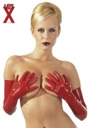 Red Long Latex Gloves