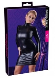 Cottelli Wetlook Mini Dress with Long Sleeves