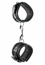 Black Leather Ankle Cuffs 6.5 cm