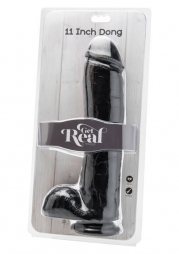 ToyJoy Get Real Dildo Dong with Balls Black 28cm