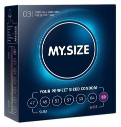 Προφυλακτικά για άντρες με μεγάλο και χοντρό πέος MySize 69mm 3