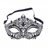 Black Metal Eye Mask with Rhinestone