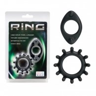 Black Silicone Cock Ring Dual