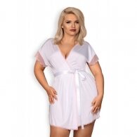 Obsessive Plus Size Girlly Peignoir With Thong