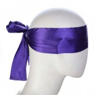 Purple Satin Blindfold Scarf