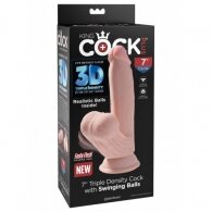 King Cock Plus 3D Swinging Balls 7 inch