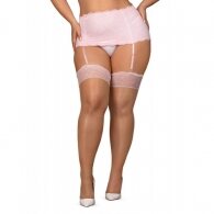 Κάλτσες με δαντέλα σε απαλό ροζ