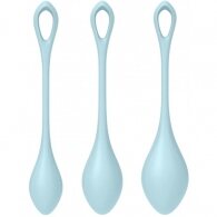 Satisfyer Yoni Power 2 Kegel Balls LIGHT BLUE 3-PIECE SET