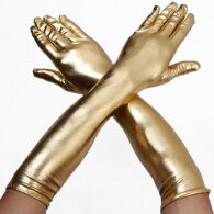Naughty Toys Shiny Long Gloves Gold
