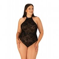 Obsessive Plus Size Softily Teddy with Open Back