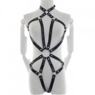 Δερμάτινο Φετιχιστικό Κορμάκι με Ιμάντες S-L