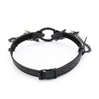 Metal Mouth gag O-Ring Ø 3.5 cm with nipple clamps