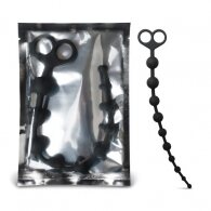 Anal Beads with Finger Rings 34 cm Black