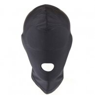 Black padded hood with mouth opening LARGE SIZE