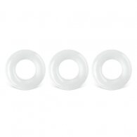 Clear Color Triple Cock rings Kit 3.3 cm