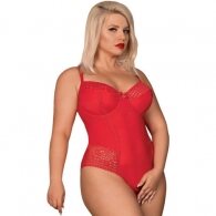 Plus Size Obsessive Jolierose Crotchless Teddy
