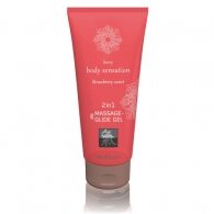 Shiatsu 2-in-1 Massage and Glide Gel 200ml Strawberry