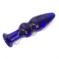 Glassy blue anal plug 11 x 3.8 cm