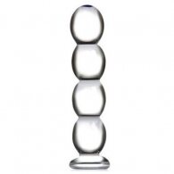 Διαφανές γυάλινη πρωκτική σφήνα  15 X Ø 3 cm