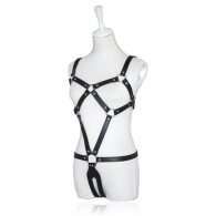 Σέξι ολόσωμο φετιχιστικό δεμάτινο κορμάκι ιμάντας NAUGHTY TOYS