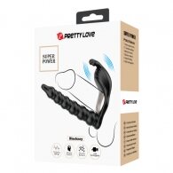 PRETTY LOVE BLACKNEY vibrating penis ring with plug