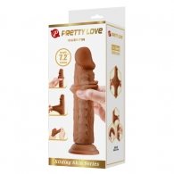 Pretty Love Quentin Brown Realistic Dildo with Suction 18.4 x 4.