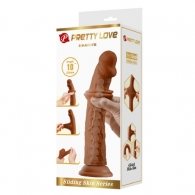 Pretty Love Sharife Brown Realistic Dildo with Suction 25.4 x 4.