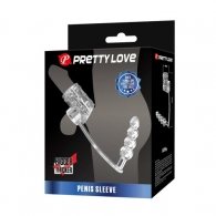 Pretty Love Rilley Penis Sleeve with Butt Plug Clear