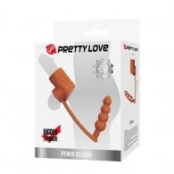Pretty Love Rilley Penis Sleeve with Butt Plug Brown