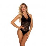 Bewitching Black Fishnet Teddy