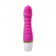 12-Speed Pink Color Rechargeable Silicone Dildo Vibrator