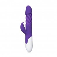 12-Speed Purple Color Silicone Thrusting Vibrator with Heating F