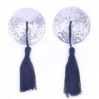 Sparkling Silver Nipple Tassels