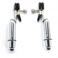 Nipple Clamps with Silver Vibrating Bullets ( Battery Included )