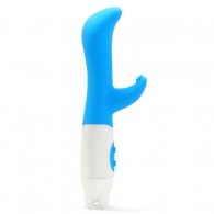 Blue Color Silicone Rabbit Vibrator 18 cm