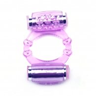 Purple Color Dual Vibrators Cock Ring
