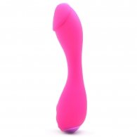 10-Speed Flexible Pink Silicone Realistic Vibrator 15 CM