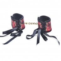 Red Color Handcuffs with Silk Surface