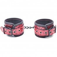 Red Color Embossed Handcuffs