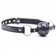 Black Color Embossed Ball Gag