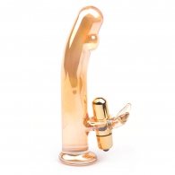 Golden Glass Dildo Vibrator