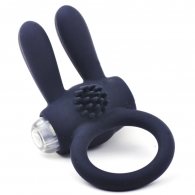 Silicone Black Rabbit Vibrating Cock Ring