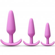 Purple Color Silicone Butt Plug Set
