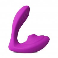 Purple Color 10 Speeds Clitoral Sucking Stimulator and G-Spot Vi