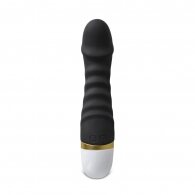 12-Speed Black Rechargeable Silicone Vibrator 18.5 CM