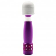 Purple Mini Wand Vibrator with Diamonds 11 εκ